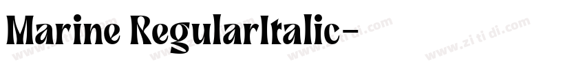 Marine RegularItalic字体转换